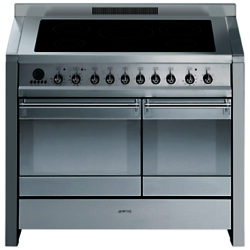 Smeg A2PYID-8 Induction Hob Range Cooker, Stainless Steel
